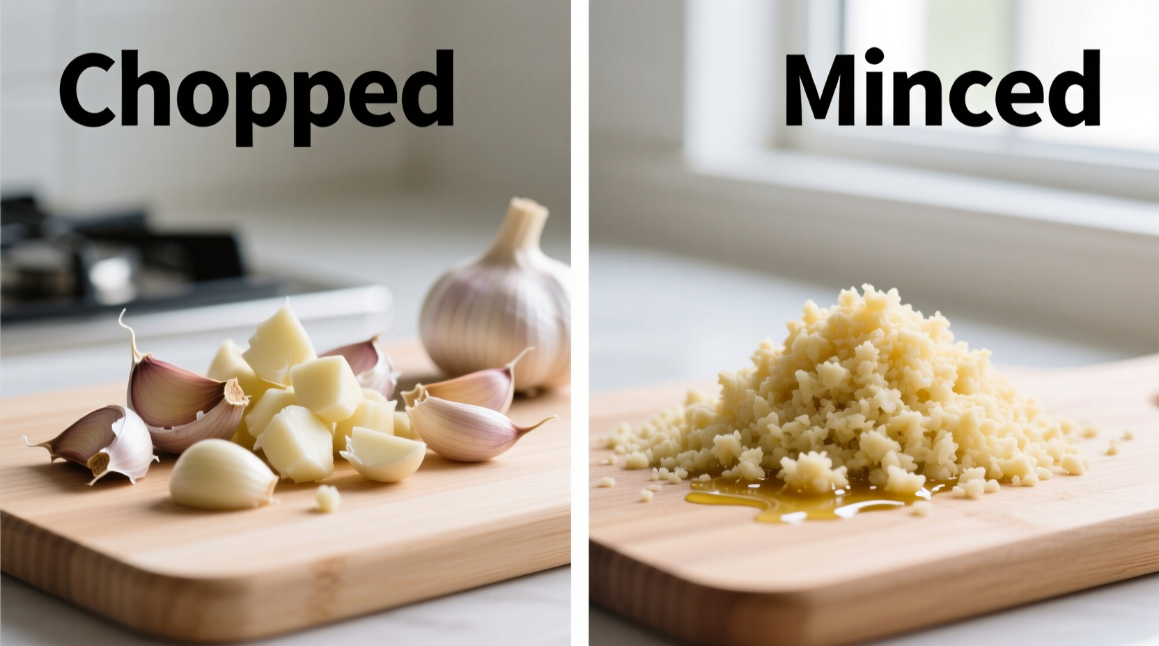 chopped garlic vs minced