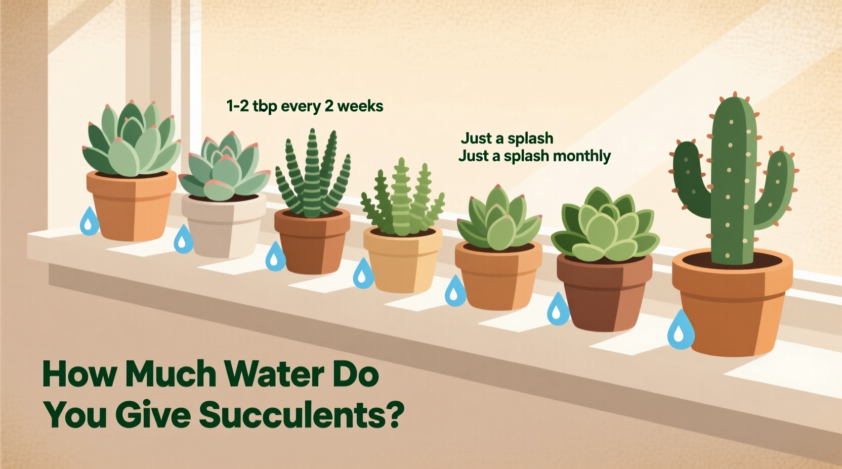 how much water do you give succulents