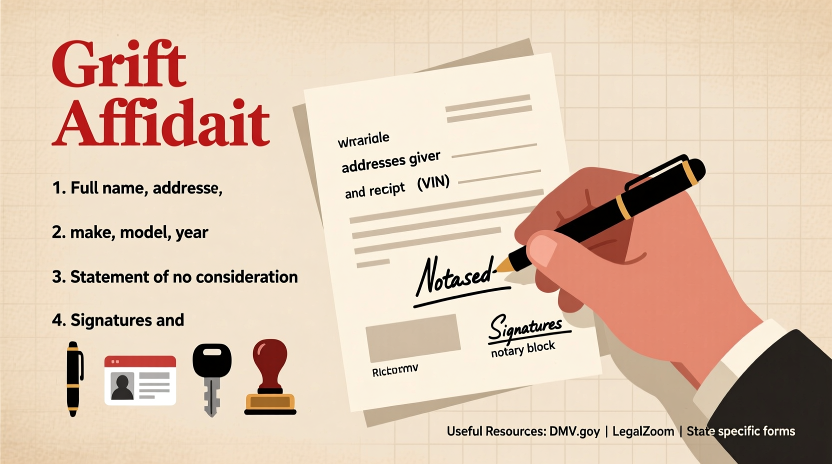 gift affidavit for car simple guide useful resources