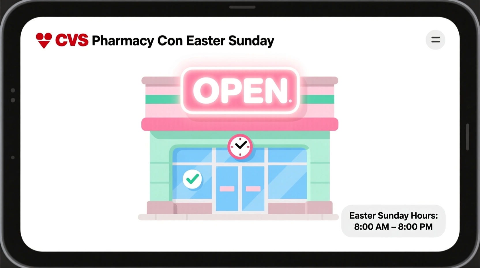is cvs pharmacy open on easter