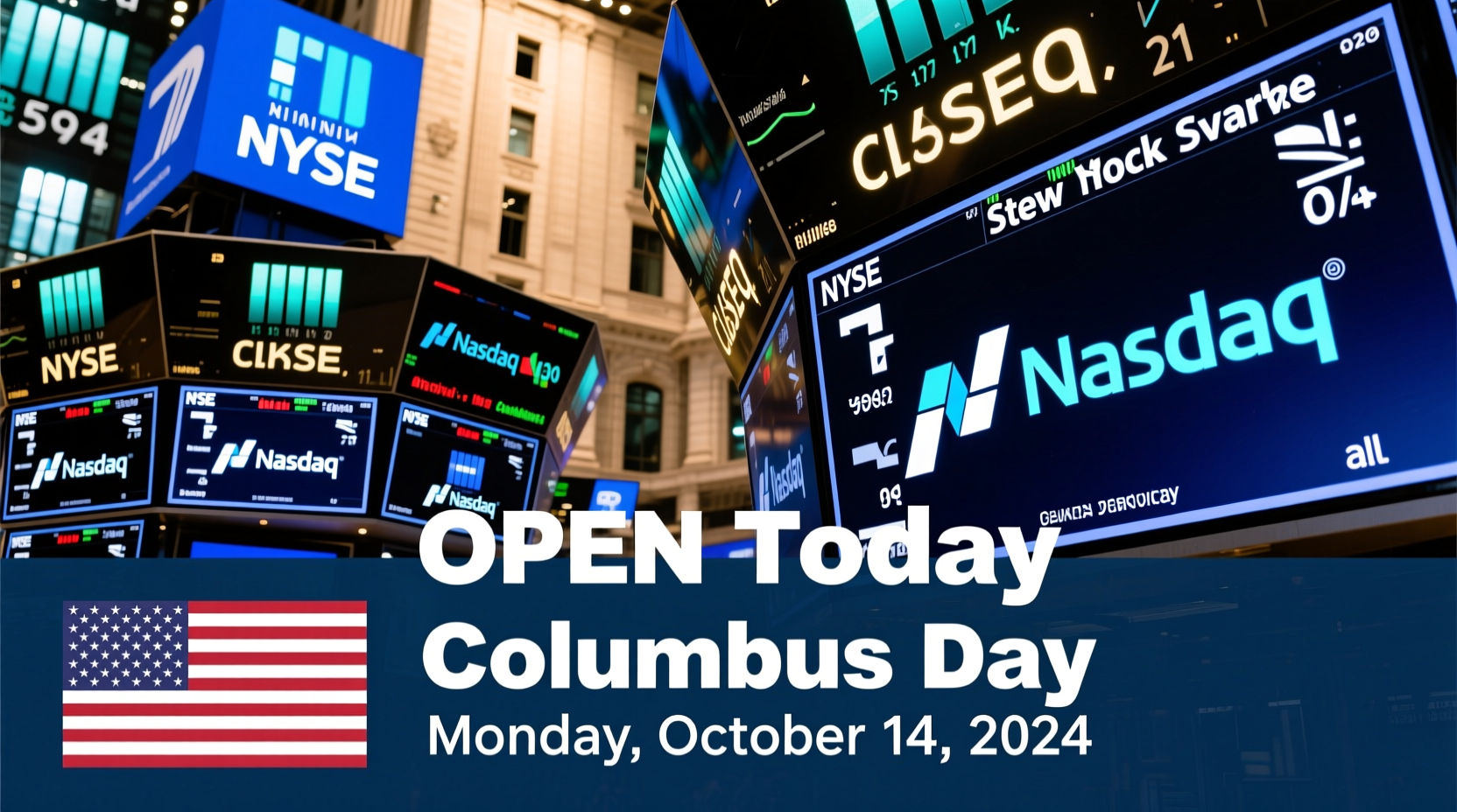 is the stock market open on columbus day today