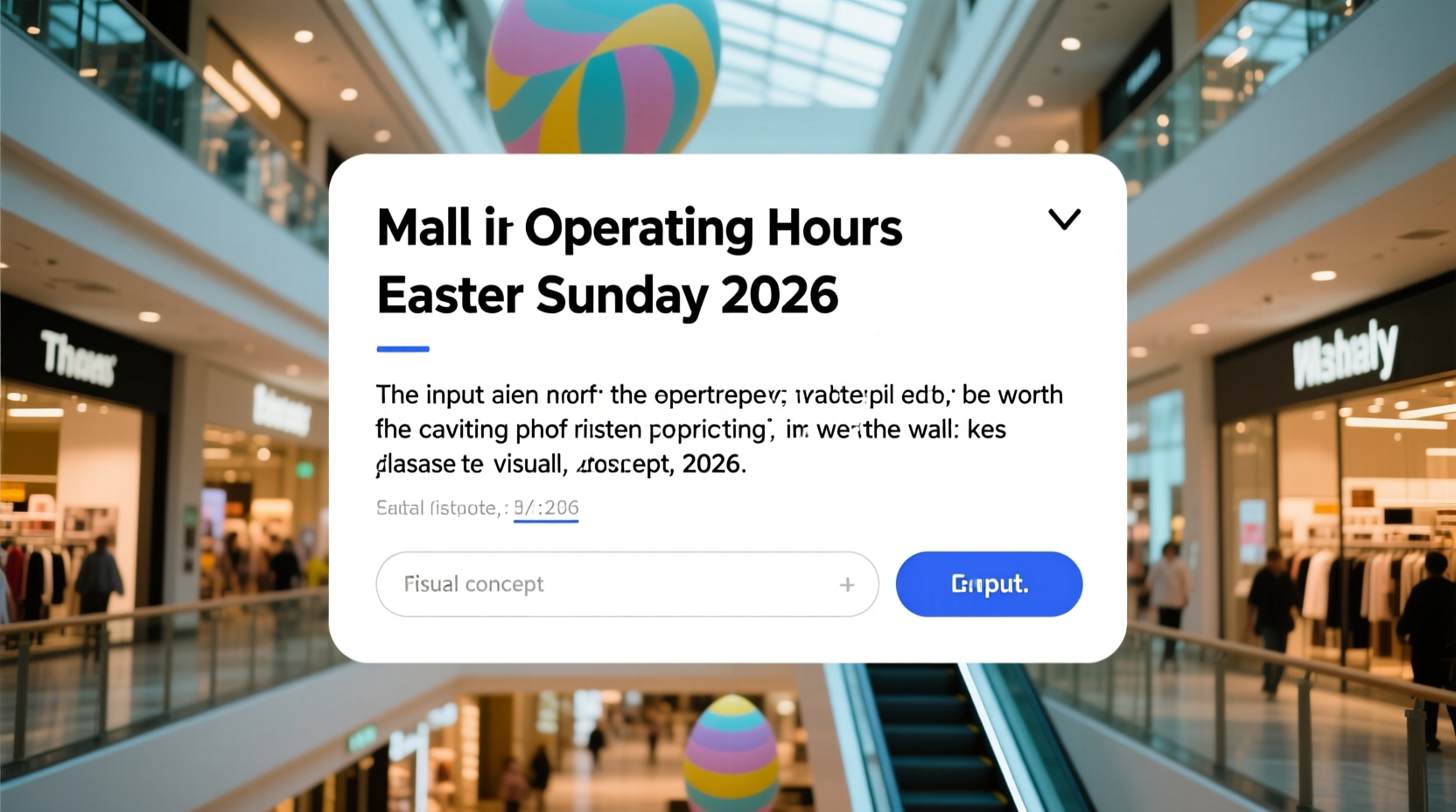 are any malls open on easter