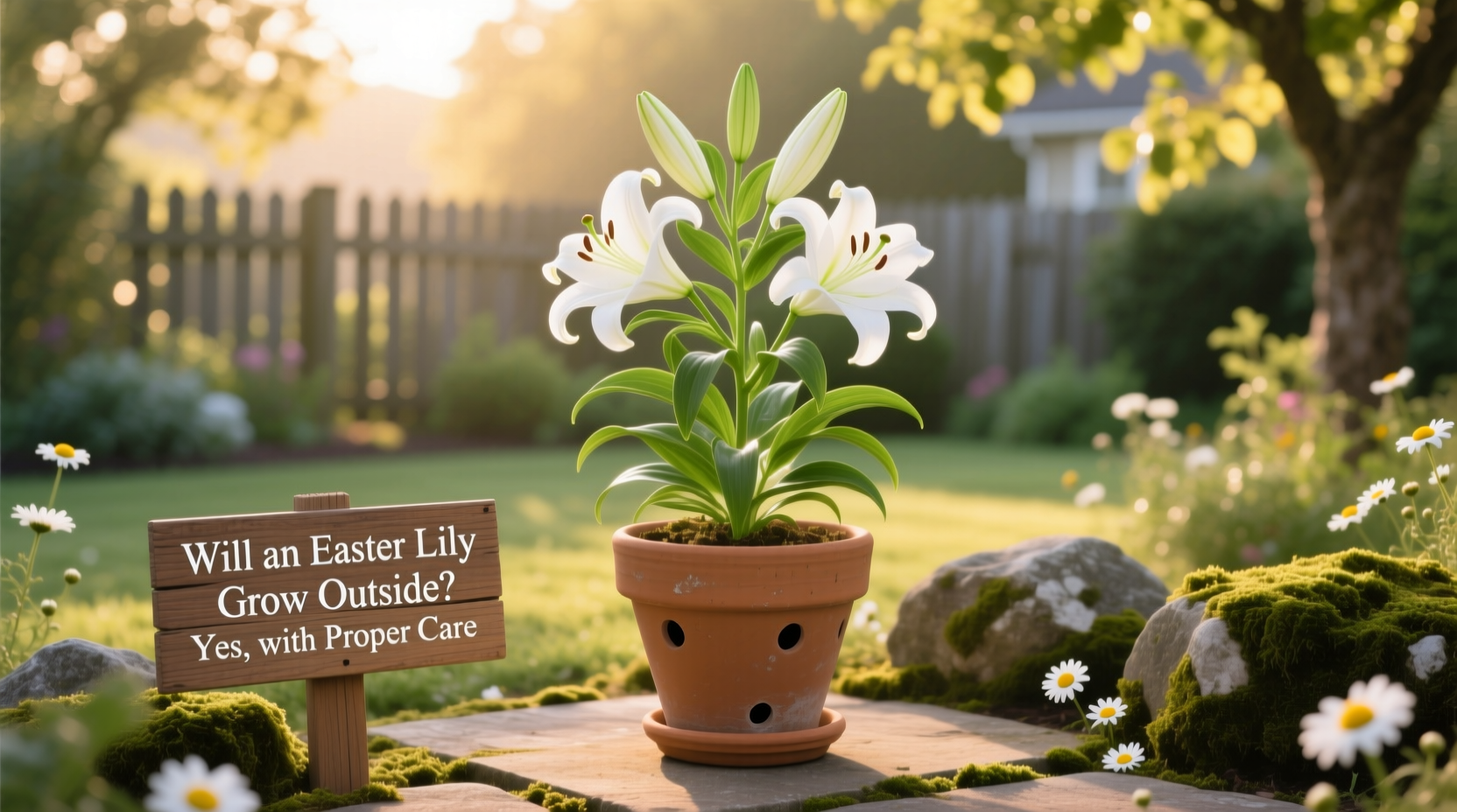 will an easter lily grow outside
