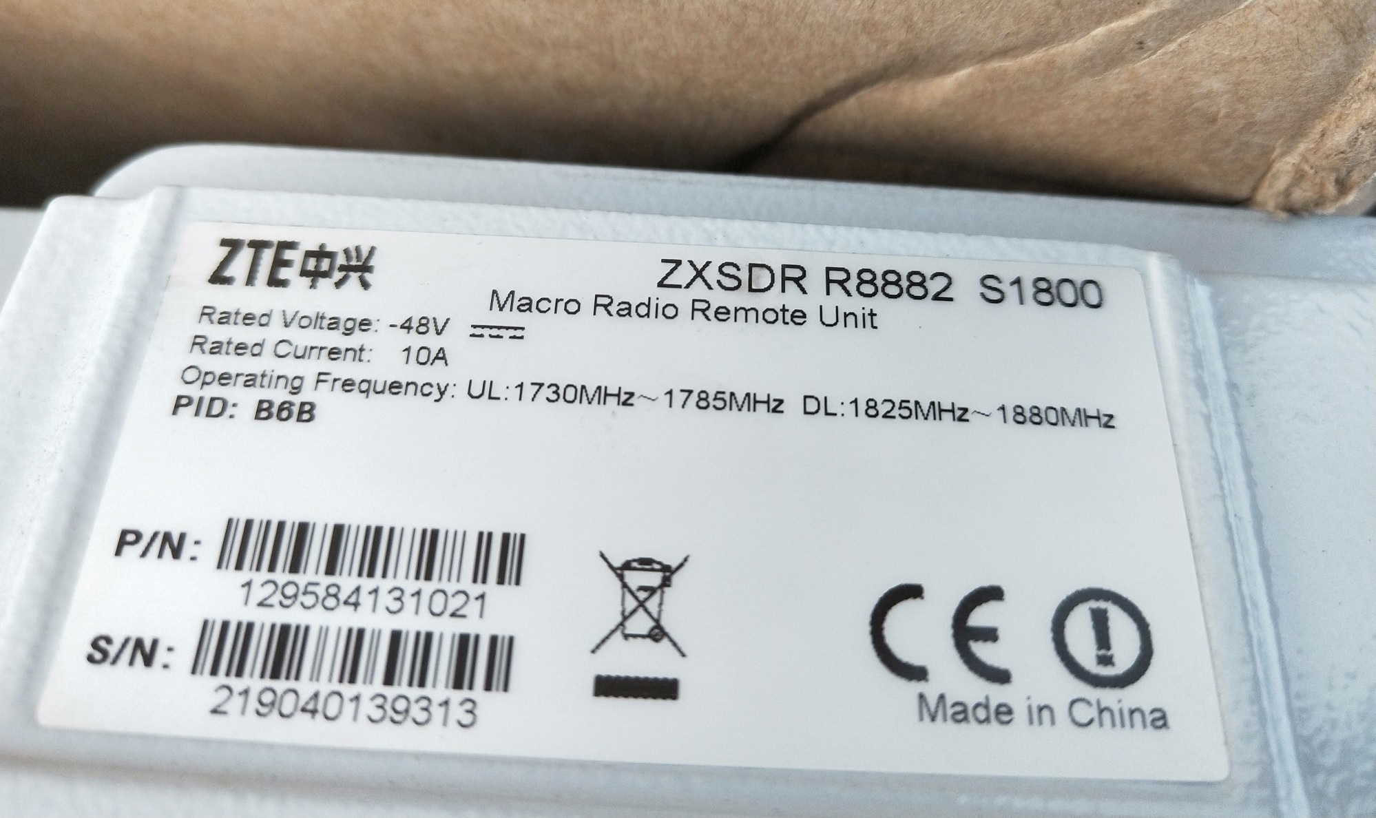 roje  Z-T-E Zxsdr R8862A S2100 A6a A6b B6a B6b Z-T-E Rru 8862A