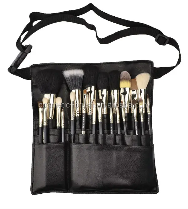 Unique Top-quality 21pcs Professional Makeup Brush Set With Belt Bag PU Waist Bag Cosmetic Brush Kits For Makeup Artist