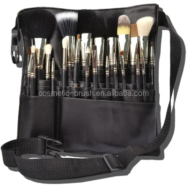 Unique Top-quality 21pcs Professional Makeup Brush Set With Belt Bag PU Waist Bag Cosmetic Brush Kits For Makeup Artist
