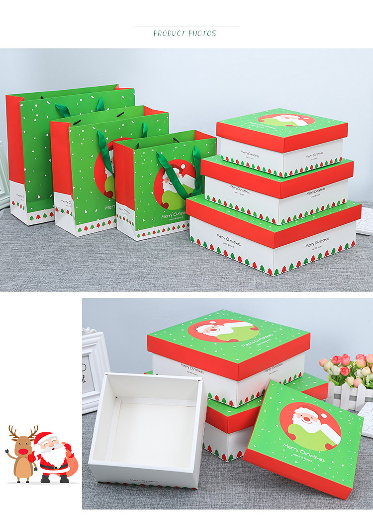 Christmas Gift Boxes Custom Logo Design Paper Cardboard Packing Boxes for Shoe