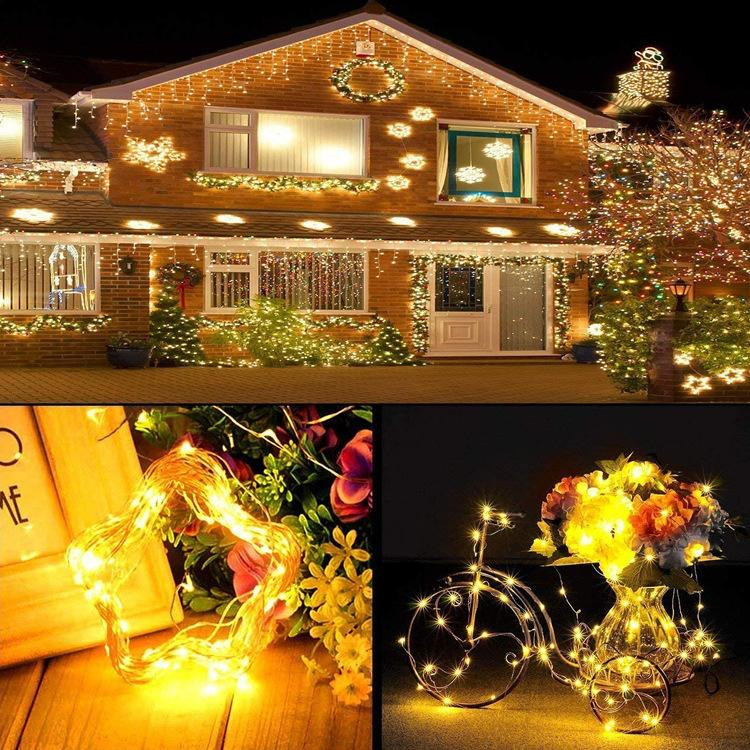 Outdoor LED Solar Light Copper Wire String Light Led  Light Chain For Christmas Decoration