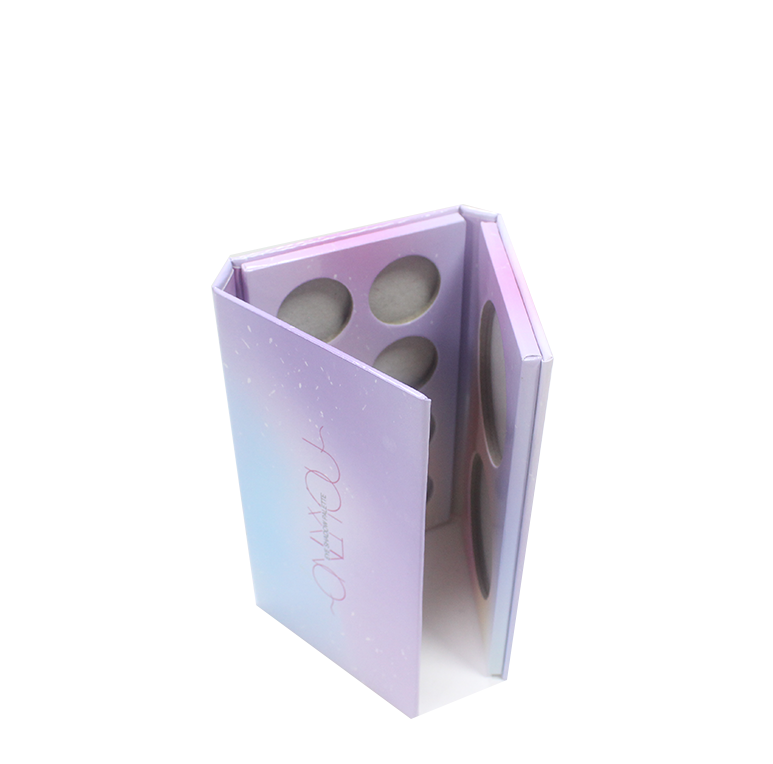 Empty custom coated paper eyeshadow palette private label make up palette with 9 colors