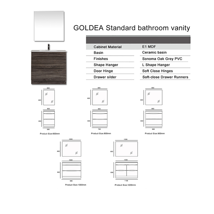 China supplier Hangzhou wholesale bathroom cabinet modern standing vanity