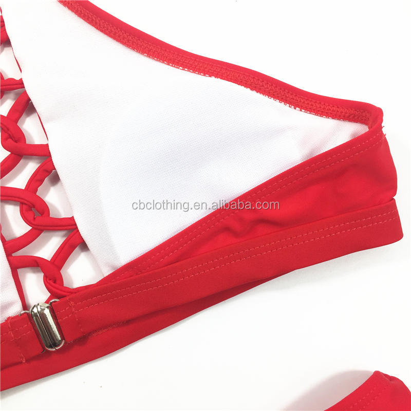 Fashion Sexy Red Halved belt young girl bikini swimwear