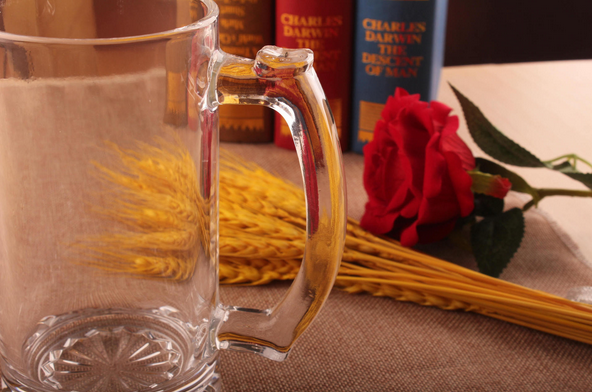 Haonai Glass Beer Mug,Beer Stein,Glass Beer tankard- 500ml(16oz)