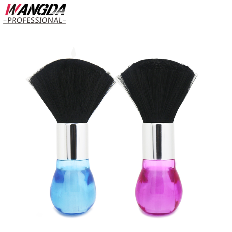 1PCS Soft Cleaning Neck Brush Face Duster Dispenser Brushes Hair Brush Hairdresser Salon Plastic Handle Cosmetic Tools NEW