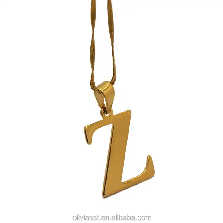 Women's Gold Plated Letter S Pendant - Gold (18)