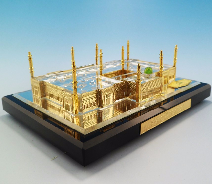 伊斯兰礼物圣清真寺 madina 水晶建筑模型 - buy crystal madina