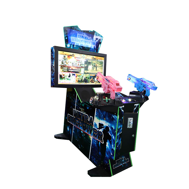 Coin operated electronic arcade simulator shooting game machine