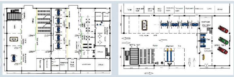 Full set $62000 Senior Complete car workshop design auto maintenance equipment