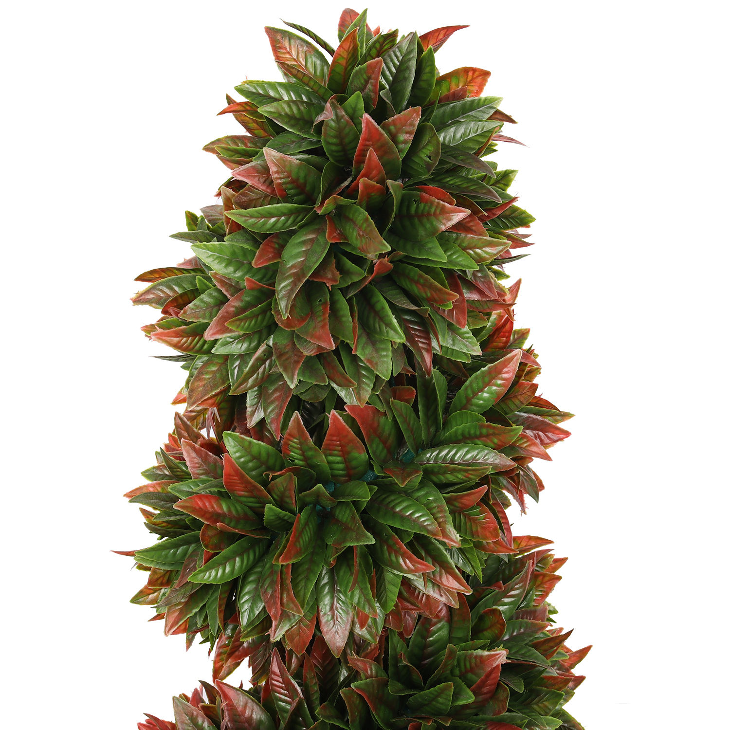 高品质的人造螺旋树人造盆景植物人造植物与红色的叶子装饰 - buy