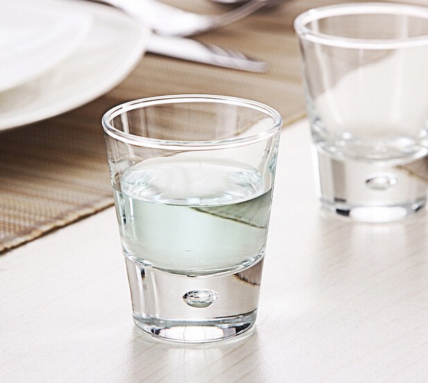 Round Shape Mini Size Clear Shot Glass Accept Customized Logo Glass Shot