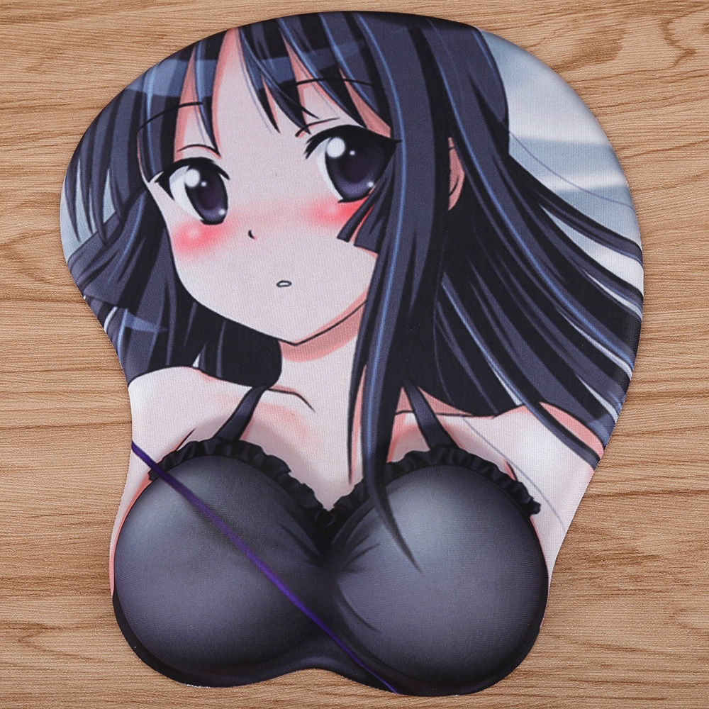 新产品大 boob 卡通女孩垫可折叠性感图片自定义标志尺寸鼠标垫