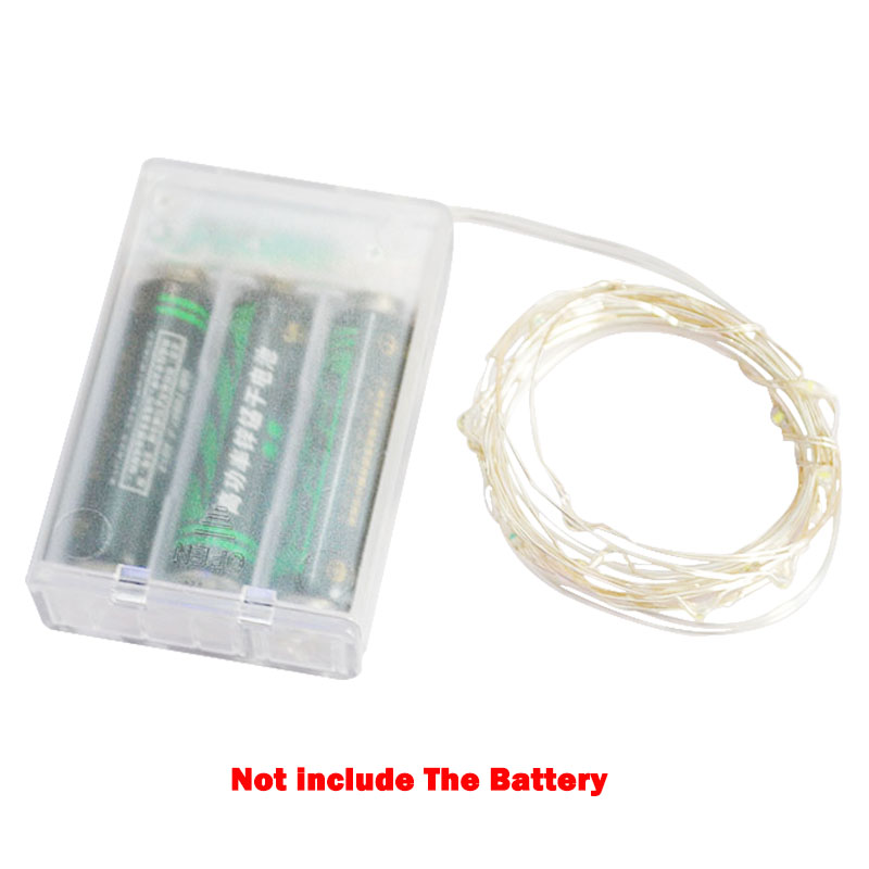 Guirlande lumineuse en fil de cuivre guirlande LED 2M avec lampe de fée pour les lumières de fête de guirlande extérieure et décor de noël du nouvel an