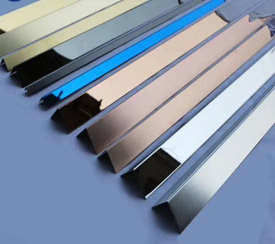 304 430 Tile Trim Sizes Price Color Coated Decorative Stainless Steel U Channel For Corner Transition