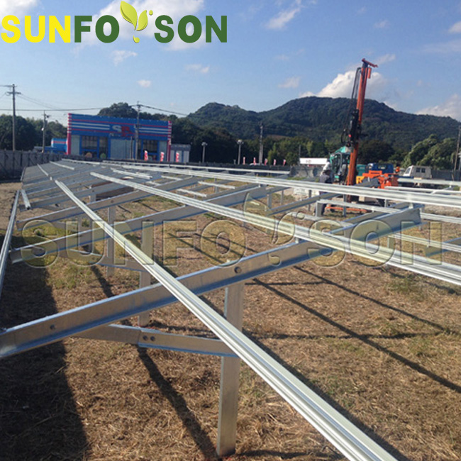 High Quality Pile Ground PV solar panel aluminum support frame