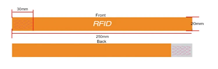 سوار معصم Rfid يمكن التخلص منه