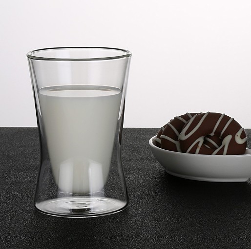 Glass Coffee Cup Heat Resistant Double Wall Glass Cappuccino Latte Cup Mug Handmade Double Wall