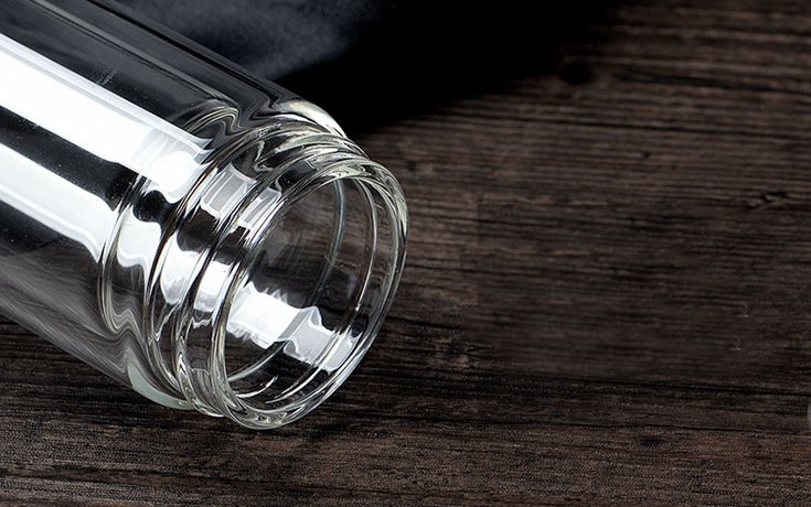 300ML high-quality heat resistance double layer glass bottles with filter