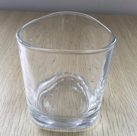 Triangle Square Shape Drinking Glasses Clear Glass Cups 300ml Whiskey Glasses