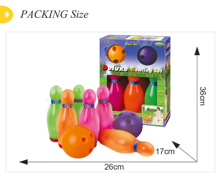 Indoor kids sport game LED plastic set pin bowling set toy