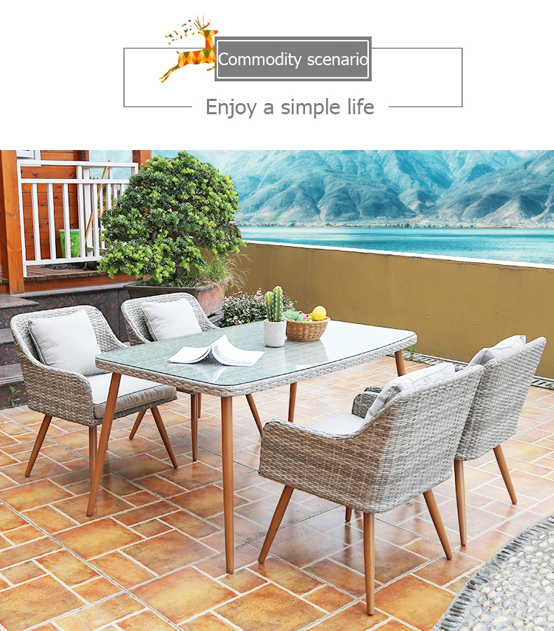High quality garden outdoor patio furniture wicker patio chair set balcony pool patio sofa set table chair coffee salon bar