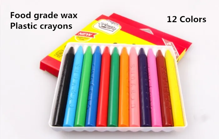 Non-toxic food grade wax plastic colored washable crayons