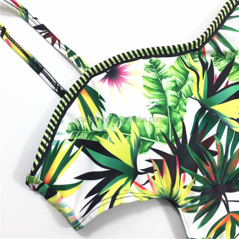 Hot Sale Quick Dry sexy 2021 Backless sexy printed girls' one piece swimwear