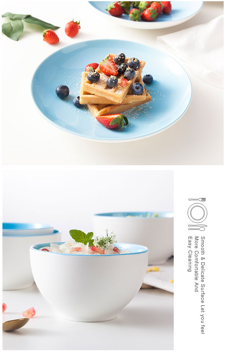 Creative Dinnerware Ceramic Skype Blue Tableware
