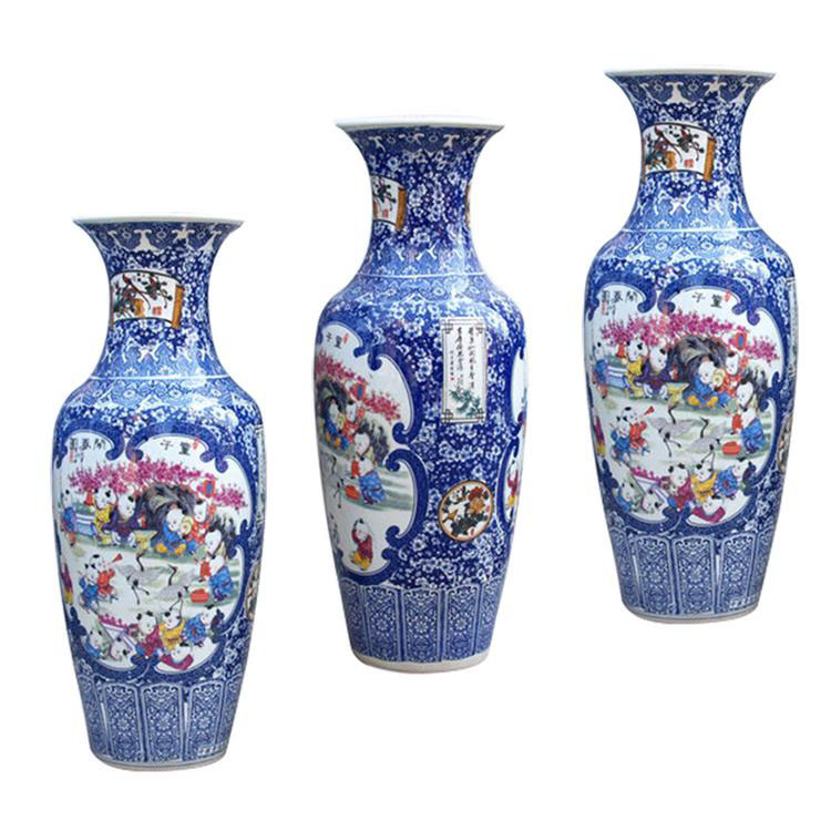 中国手描き陶器花瓶 大花瓶[全手工手绘] 高55cm x 瓶口18.8cm, RM380