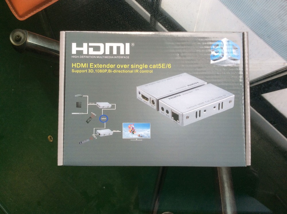 Transmitter and receiver HDMI extender support 60m,extend to 60m