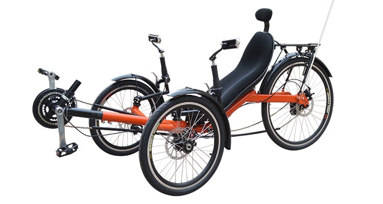 26 Inch Recumbent Bicycle for Disabled with Wheelchair Option