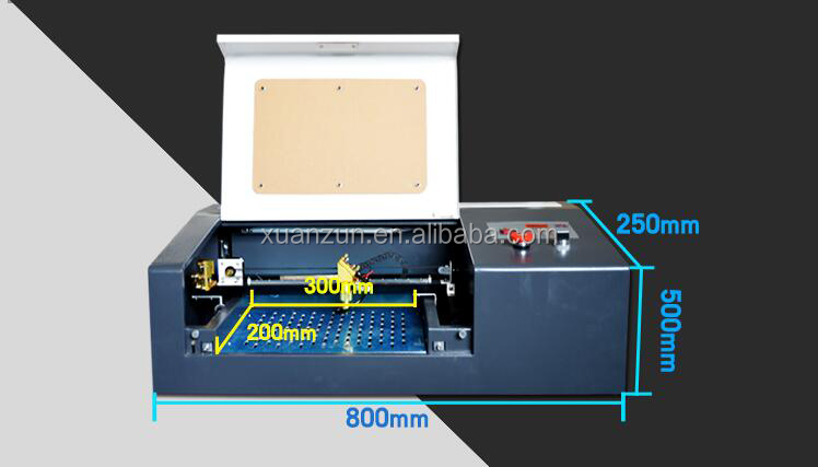 Nhỏ Máy Tính Để Bàn Giá Rẻ Cao Su Stamp Making Machine/Stamp Maker Laser Ingraver Cutter 40/50 Wát 3020/4040 Ruida Offline/M2 Điều Khiển
