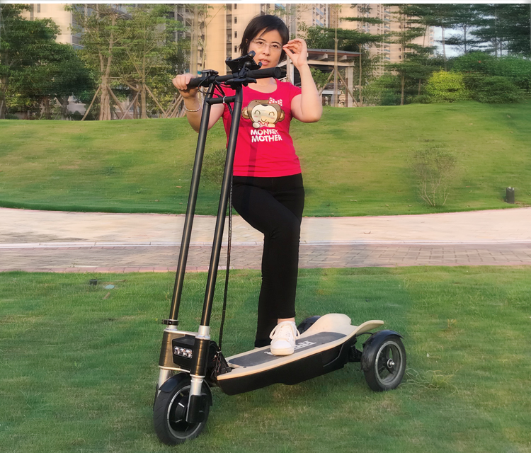 New design 3 wheel 48v lithium 8.5inch big wheel LCD display electric scooter for adult