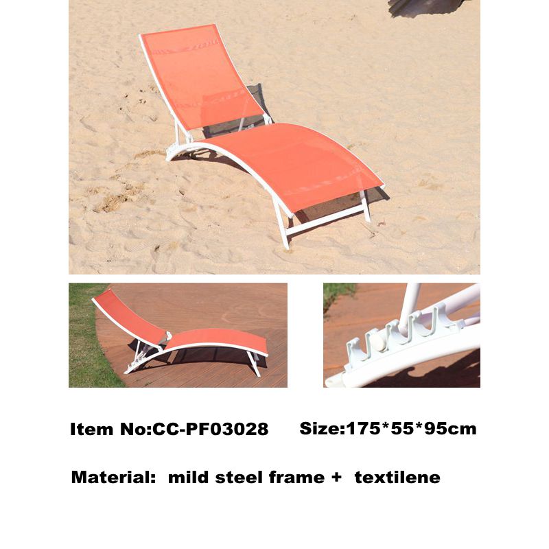 Outdoor Patio Furniture Sun Pool Loungers Aluminium With Wheels Green
