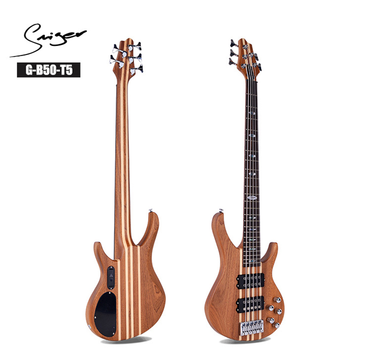 G-B50-T5 卸売 アクティブピックアップ スルーネック 5弦 ベースギター