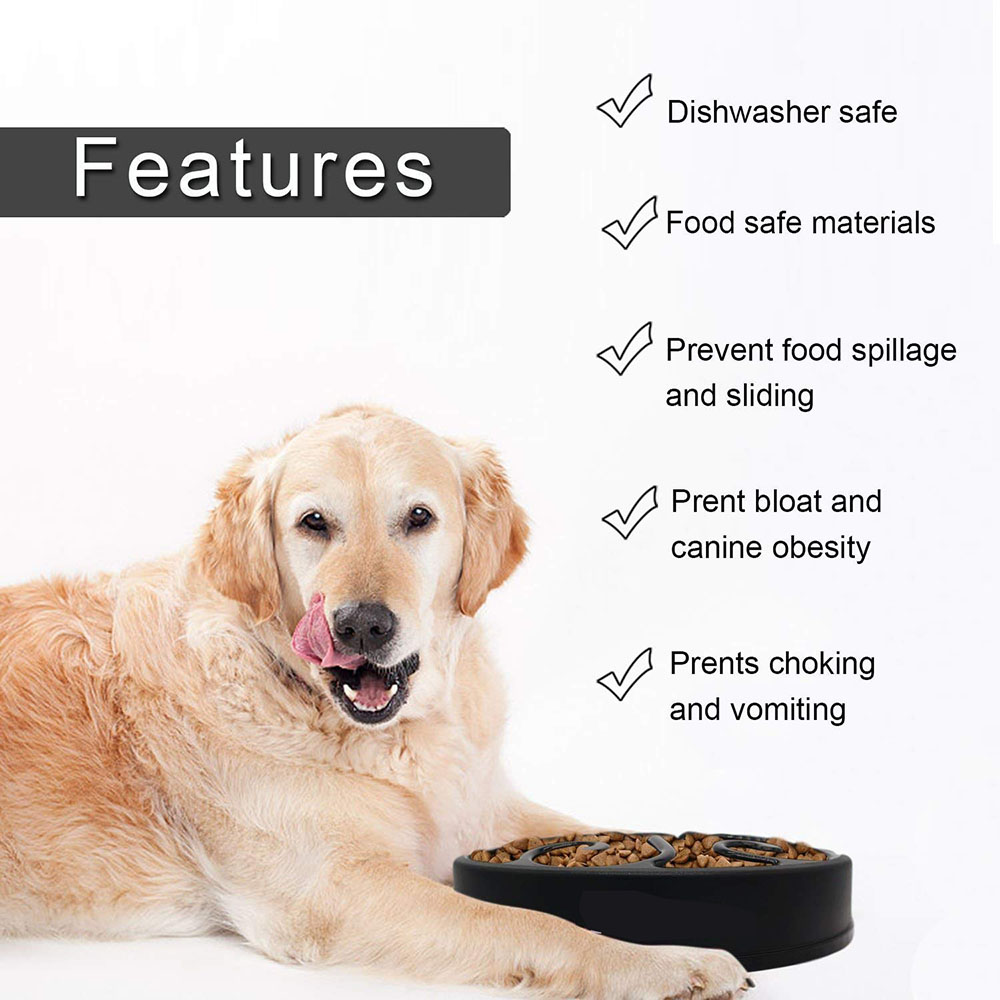 Slow Feeder Dog Bowl Bloat Stop Dog Food Maze Interactive Puzzle Non Skid Feeder