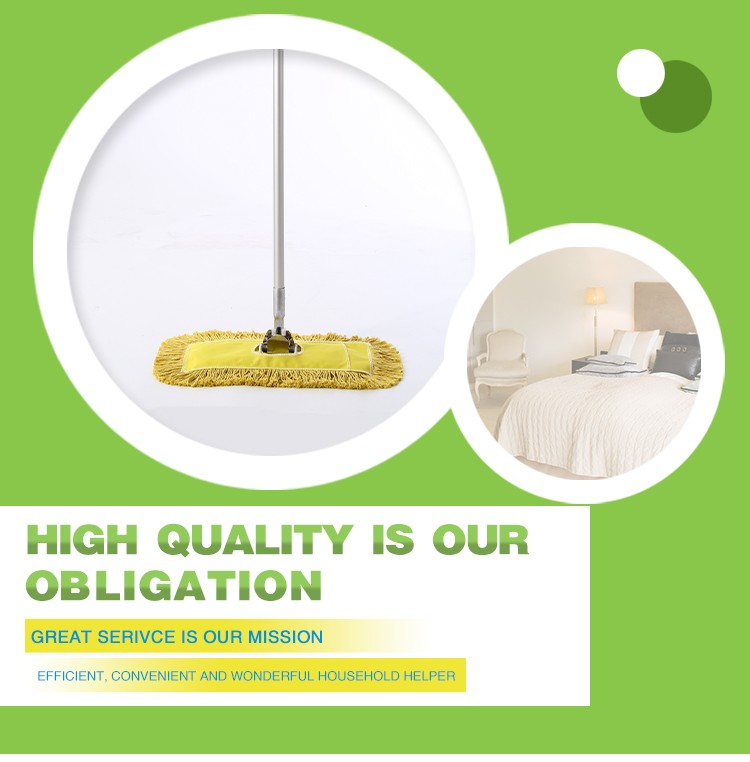 Most popular household stainless steel flat mop, white microfiber mop