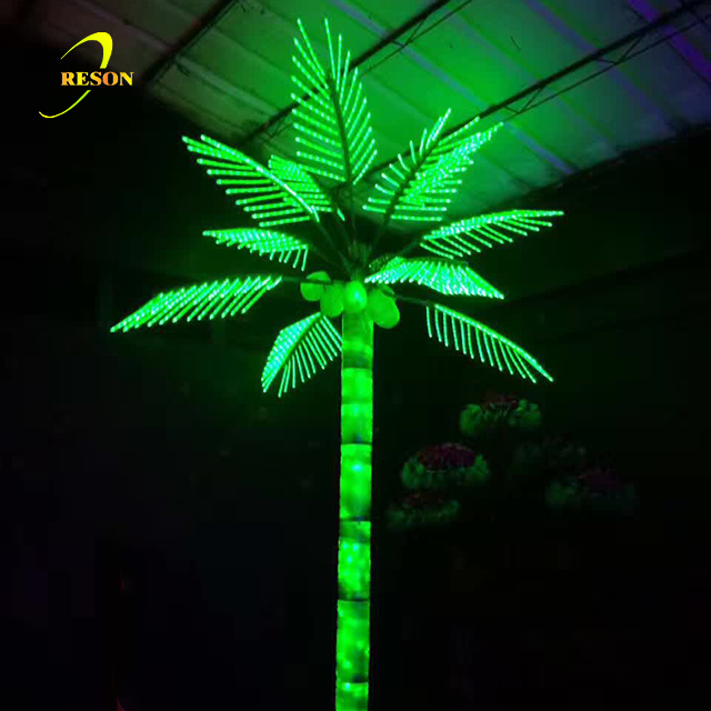 Colorful attractive LED palm tree light garden decoration lighting