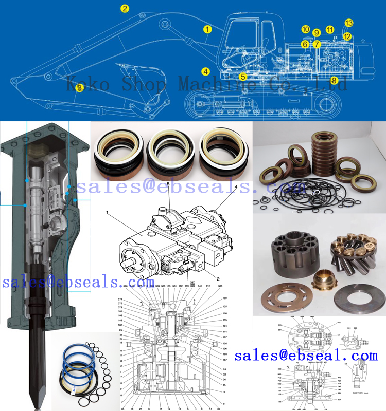 SB81 Rock Breaker Seal kit For SB-81 Hydraulic Hammer Cylinder Repair Spare Oil Sealing Parts