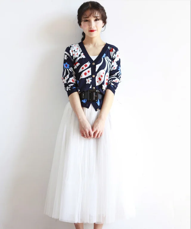 Attractive style women skirt comfortable three-layer tulle skirt half-length skirt