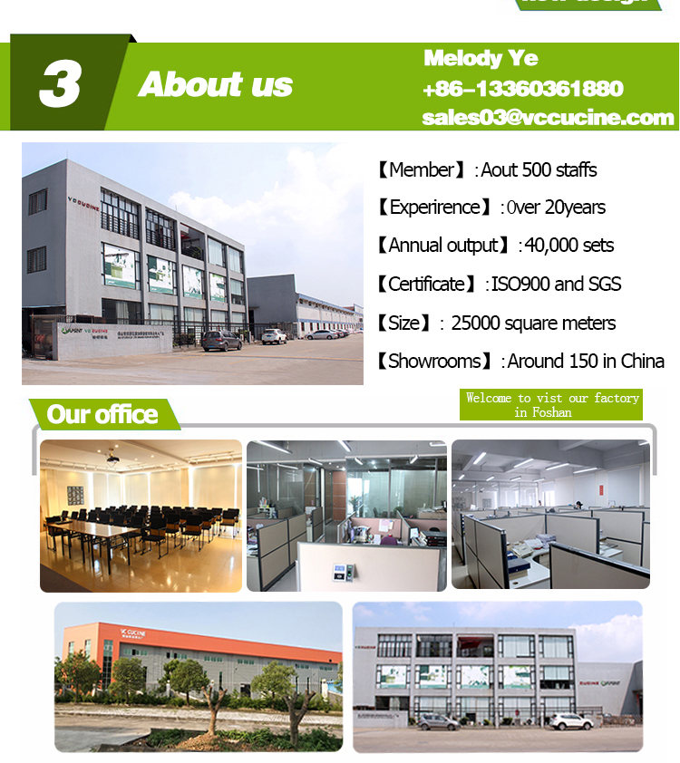 Foshan prefab MDF modular  kitchen cabinets