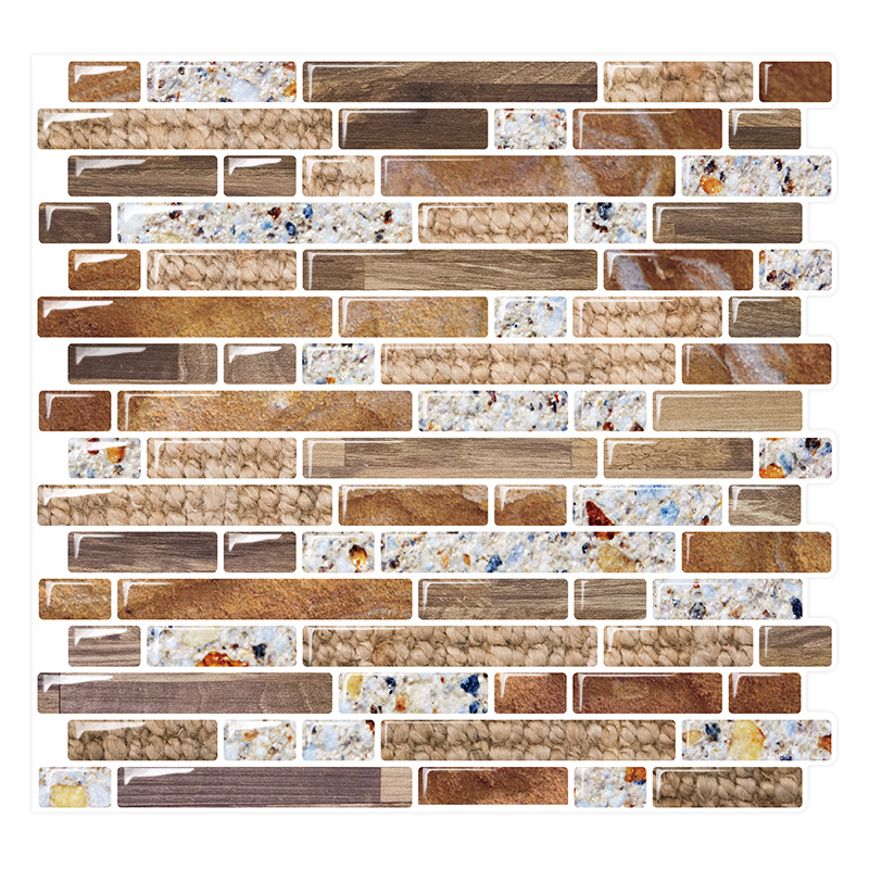 Brick powerful non slip 3d peel and go wall tile resin stickers